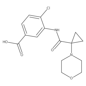 4-Chloro-3-[[[1-(4-morpholinyl)cyclopropyl]carbonyl]amino]benzoic acid结构式