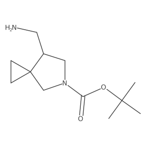 Tert-butyl 7-(aminomethyl)-5-azaspiro[2.4]heptane-5-carboxylate结构式