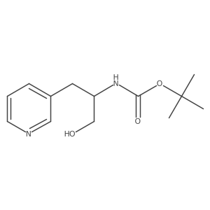 (S)-[1-(hydroxymethyl)-2-(3-pyridinyl)ethyl]carbamic acid 1,1-dimethylethyl ester结构式