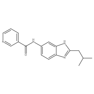 N-(2-isobutyl-1H-benzimidazol-6-yl)nicotinamide Structure