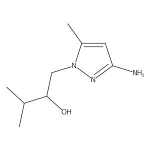 1-(3-Amino-5-methyl-1H-pyrazol-1-yl)-3-methylbutan-2-ol Structure