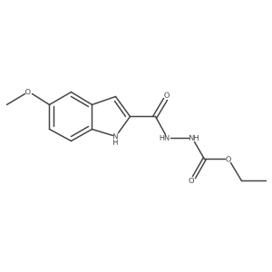 ethyl 2-[(5-methoxy-1H-indol-2-yl)carbonyl]hydrazinecarboxylate Structure