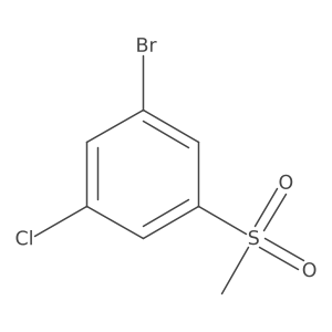 1-Bromo-3-chloro-5-methanesulfonylbenzene结构式