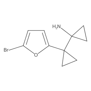 1-[1-(5-Bromofuran-2-yl)cyclopropyl]cyclopropan-1-amine Structure
