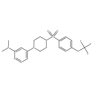 N,N-dimethyl-5-(4-((4-(trifluoromethoxy)phenyl)sulfonyl)piperazin-1-yl)pyridazin-3-amine Structure