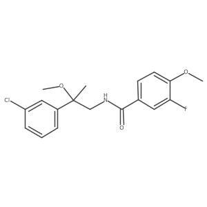 N-[2-(3-chlorophenyl)-2-methoxypropyl]-3-fluoro-4-methoxybenzamide结构式
