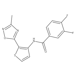 3,4-difluoro-N-[2-(3-methyl-1,2,4-oxadiazol-5-yl)thiophen-3-yl]benzamide Structure