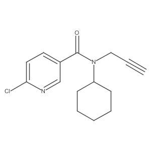 6-chloro-N-cyclohexyl-N-(prop-2-yn-1-yl)pyridine-3-carboxamide结构式