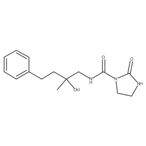 N-(2-hydroxy-2-methyl-4-phenylbutyl)-2-oxoimidazolidine-1-carboxamide结构式