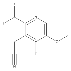 2-(Difluoromethyl)-4-fluoro-5-methoxypyridine-3-acetonitrile结构式