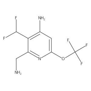 2-(Aminomethyl)-3-(difluoromethyl)-6-(trifluoromethoxy)pyridin-4-amine结构式