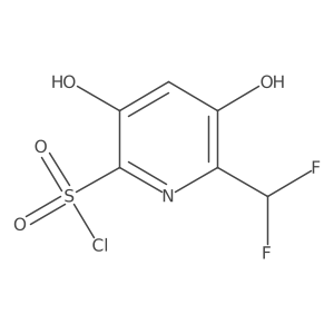 2-(Difluoromethyl)-3,5-dihydroxypyridine-6-sulfonyl chloride Structure
