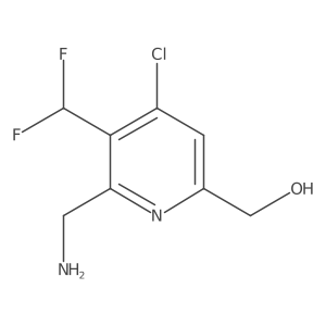 2-(Aminomethyl)-4-chloro-3-(difluoromethyl)pyridine-6-methanol Structure