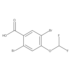 2,5-Dibromo-4-(difluoromethoxy)benzoic acid结构式