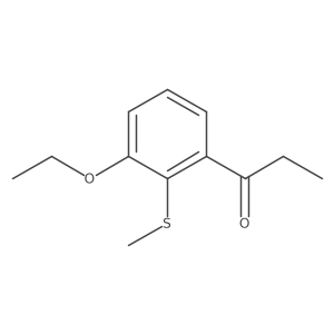 1-(3-Ethoxy-2-(methylthio)phenyl)propan-1-one Structure