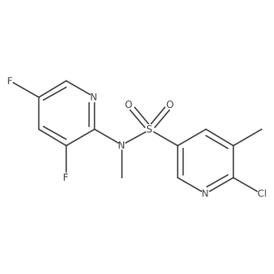 6-chloro-N-(3,5-difluoropyridin-2-yl)-N,5-dimethylpyridine-3-sulfonamide结构式