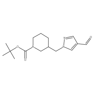 tert-butyl 3-((4-formyl-1H-pyrazol-1-yl)methyl)piperidine-1-carboxylate结构式