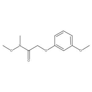 N-methoxy-2-(3-methoxyphenoxy)-N-methylacetamide结构式