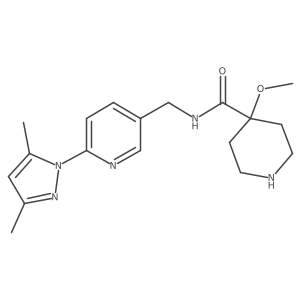 N-[[6-(3,5-dimethyl-1H-pyrazol-1-yl)-3-pyridinyl]methyl]-4-methoxy-4-piperidinecarboxamide结构式