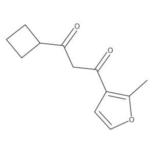 1-Cyclobutyl-3-(2-methylfuran-3-yl)propane-1,3-dione结构式