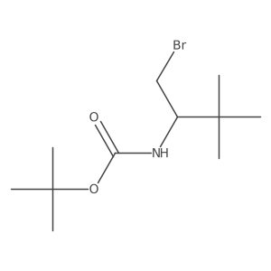 tert-butyl N-(1-bromo-3,3-dimethylbutan-2-yl)carbamate结构式
