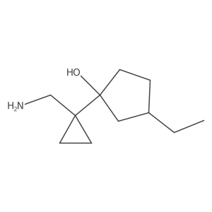 1-[1-(Aminomethyl)cyclopropyl]-3-ethylcyclopentan-1-ol Structure