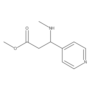 Methyl 3-(methylamino)-3-(pyridin-4-yl)propanoate结构式