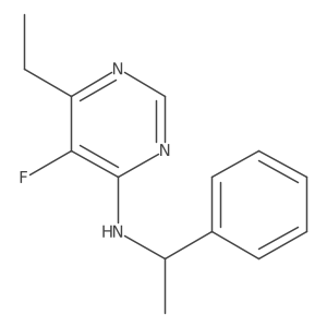 6-Ethyl-5-fluoro-N-(1-phenylethyl)pyrimidin-4-amine Structure