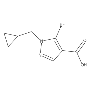 5-bromo-1-(cyclopropylmethyl)-1H-pyrazole-4-carboxylic acid结构式