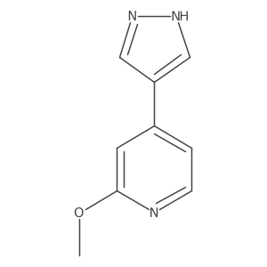 2-methoxy-4-(1H-pyrazol-4-yl)pyridine结构式