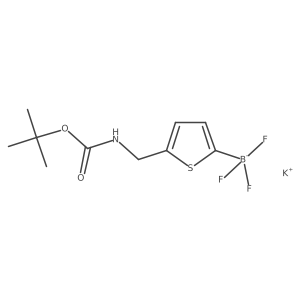 Potassium [5-({[(tert-butoxy)carbonyl]amino}methyl)thiophen-2-yl]trifluoroboranuide Structure
