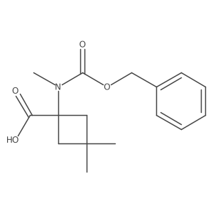 1-{[(Benzyloxy)carbonyl](methyl)amino}-3,3-dimethylcyclobutane-1-carboxylic acid Structure