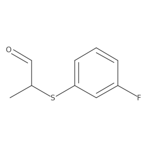 2-[(3-Fluorophenyl)sulfanyl]propanal结构式