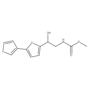 Methyl (2-hydroxy-2-(5-(thiophen-3-yl)furan-2-yl)ethyl)carbamate Structure