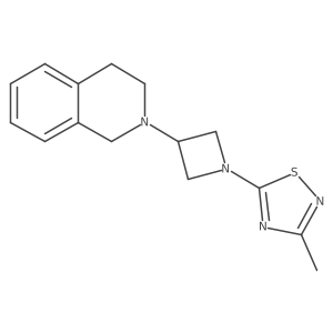 5-(3-(3,4-dihydroisoquinolin-2(1H)-yl)azetidin-1-yl)-3-methyl-1,2,4-thiadiazole Structure