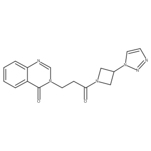 3-(3-(3-(1H-1,2,3-triazol-1-yl)azetidin-1-yl)-3-oxopropyl)quinazolin-4(3H)-one Structure