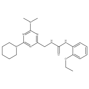 1-((4-(Dimethylamino)-6-(piperidin-1-yl)-1,3,5-triazin-2-yl)methyl)-3-(2-ethoxyphenyl)urea结构式