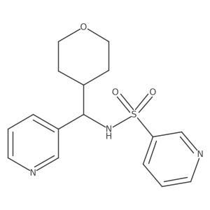 N-(pyridin-3-yl(tetrahydro-2H-pyran-4-yl)methyl)pyridine-3-sulfonamide Structure