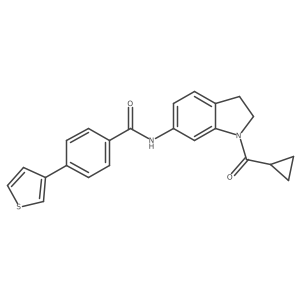 N-(1-(cyclopropanecarbonyl)indolin-6-yl)-4-(thiophen-3-yl)benzamide Structure
