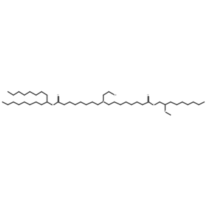 Heptadecan-9-yl 8-((2-hydroxyethyl)(8-((2-methoxynonyl)oxy)-8-oxooctyl)amino)octanoate结构式