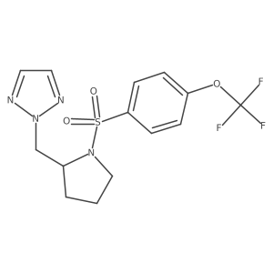 2-((1-((4-(trifluoromethoxy)phenyl)sulfonyl)pyrrolidin-2-yl)methyl)-2H-1,2,3-triazole Structure