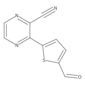 3-(5-Formylthiophen-2-yl)pyrazine-2-carbonitrile Structure