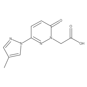 2-[3-(4-methyl-1H-pyrazol-1-yl)-6-oxo-1,6-dihydropyridazin-1-yl]acetic acid结构式