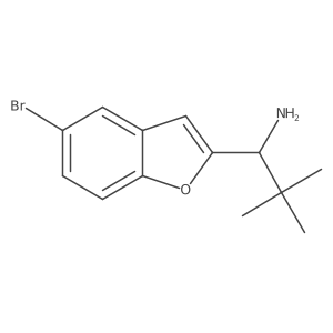 (1S)-1-(5-bromo-1-benzofuran-2-yl)-2,2-dimethylpropan-1-amine结构式