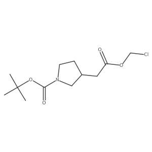 (S)-tert-Butyl 3-(2-(chloromethoxy)-2-oxoethyl)pyrrolidine-1-carboxylate结构式