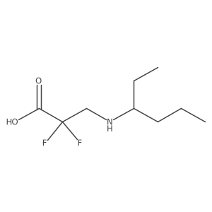 2,2-Difluoro-3-[(hexan-3-yl)amino]propanoic acid结构式