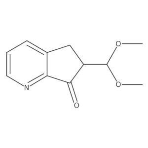 6-(dimethoxymethyl)-5H,6H,7H-cyclopenta[b]pyridin-7-one结构式