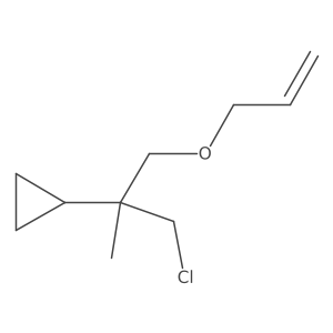 [1-Chloro-2-methyl-3-(prop-2-en-1-yloxy)propan-2-yl]cyclopropane结构式