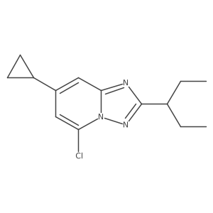 5-Chloro-7-cyclopropyl-2-(pentan-3-yl)-[1,2,4]triazolo[1,5-a]pyridine结构式