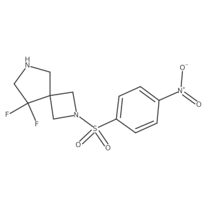 8,8-Difluoro-2-(4-nitrobenzenesulfonyl)-2,6-diazaspiro[3.4]octane结构式